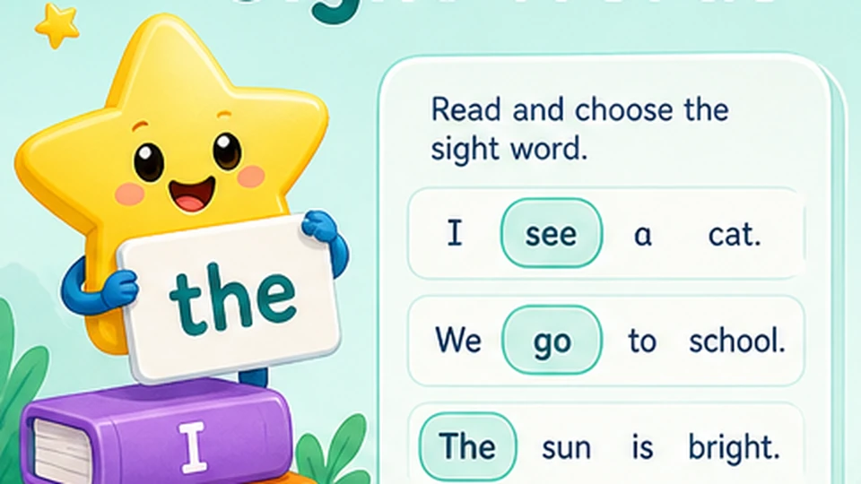 Sight Words worksheet generator preview