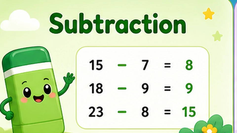 Subtraction worksheet generator preview